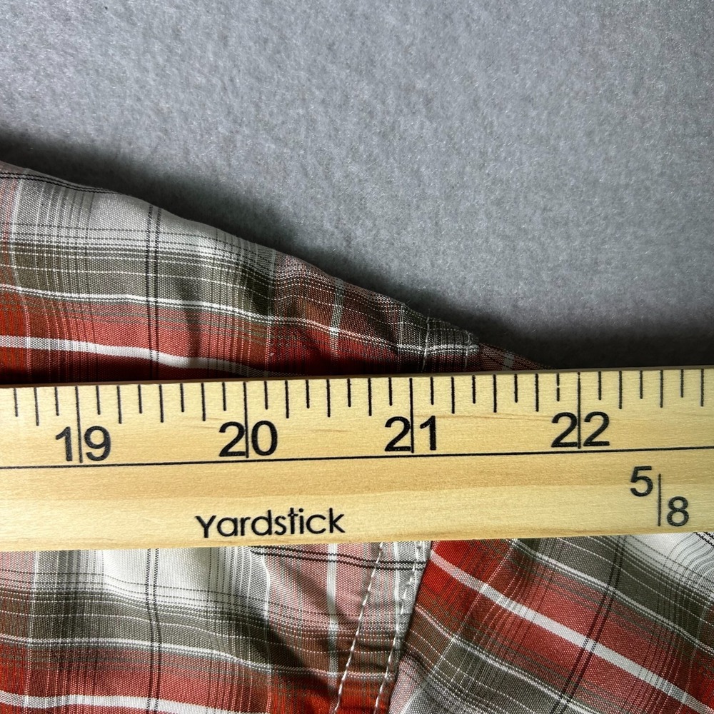 Wrangler Button Up Shirt Mens 2XL Plaid Western Mesh Cowboy Short Sleeve Shirt - Picture 5 of 7